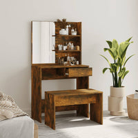 vidaXL Conjunto toucador 74,5x40x141 cm branco