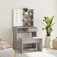 vidaXL Conjunto toucador 74,5x40x141 cm branco