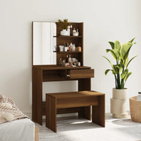 vidaXL Conjunto toucador 74,5x40x141 cm branco