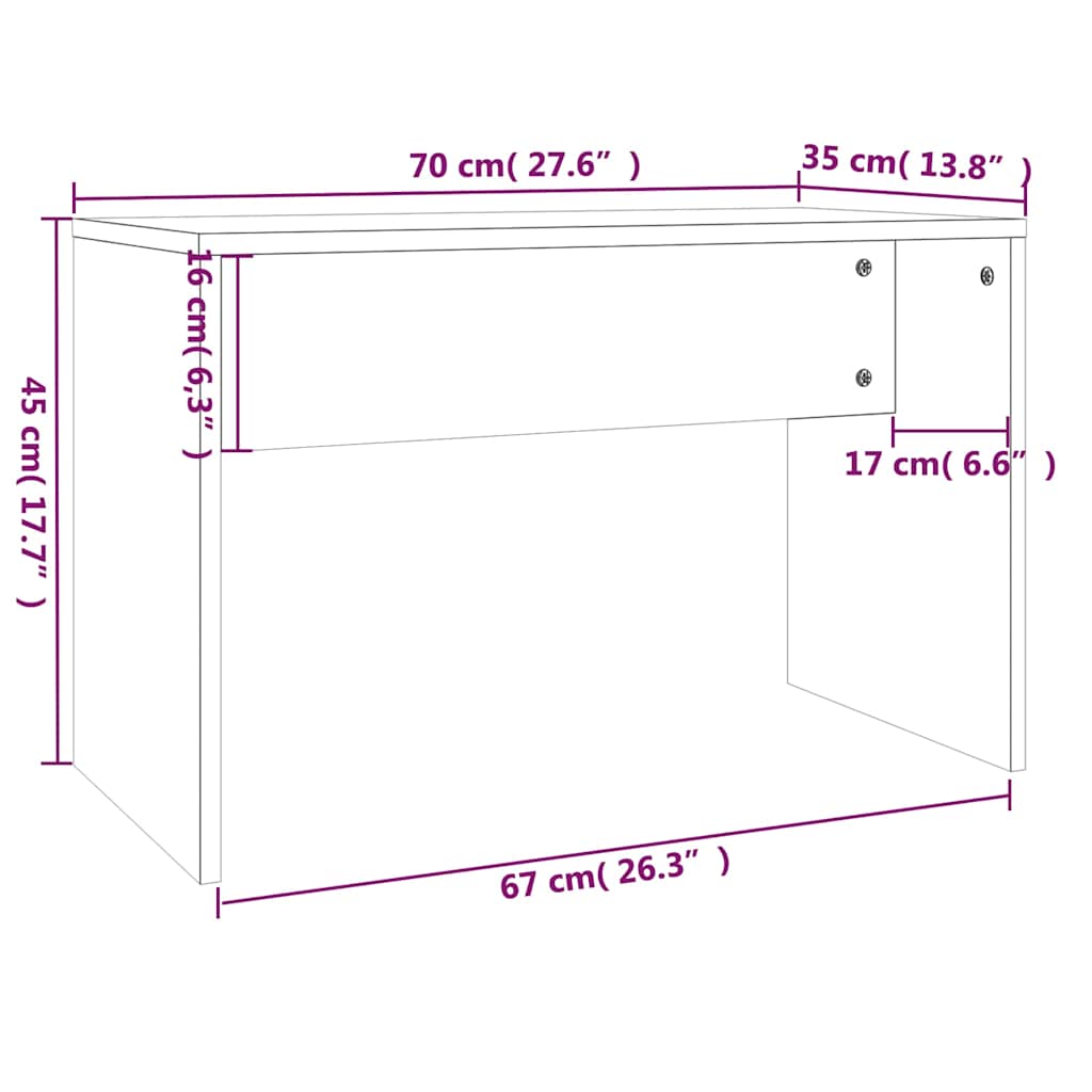 vidaXL Conjunto toucador 86,5x35x136 cm branco
