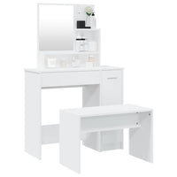 vidaXL Conjunto toucador 86,5x35x136 cm branco