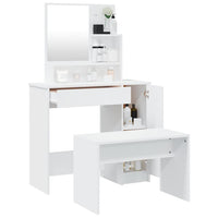 vidaXL Conjunto toucador 86,5x35x136 cm branco