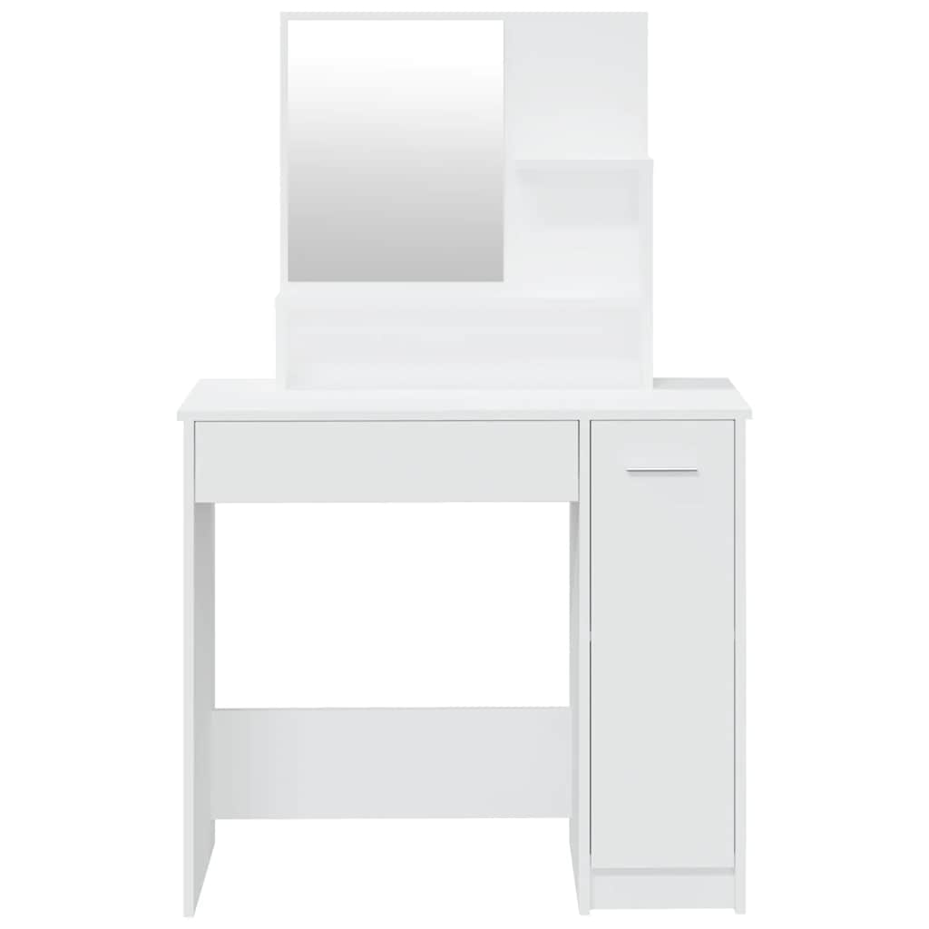 vidaXL Conjunto toucador 86,5x35x136 cm branco