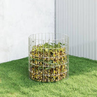 vidaXL Compostor de jardim Ø50x50 cm aço galvanizado