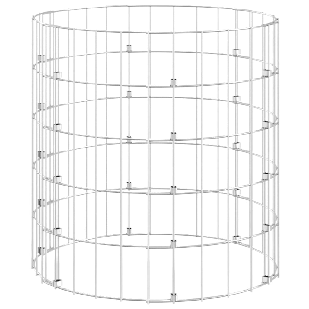 vidaXL Compostor de jardim Ø50x50 cm aço galvanizado
