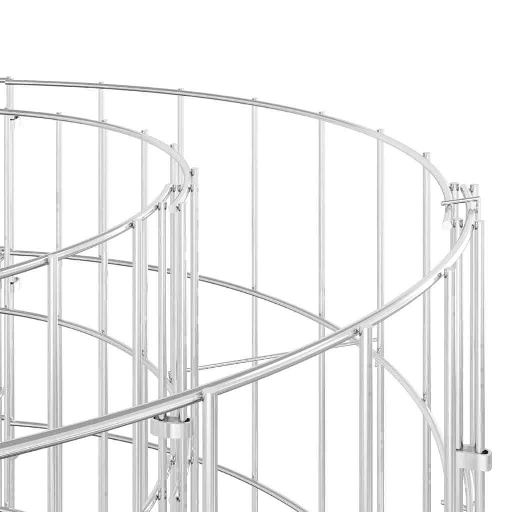 vidaXL Compostor de jardim Ø50x50 cm aço galvanizado