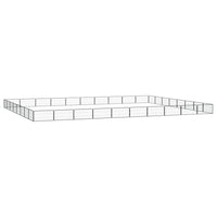 vidaXL Canil com 4 painéis 100x50 cm aço revestido a pó preto