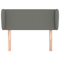 vidaXL Cabeceira de cama c/ abas tecido 83x23x78/88 cm cinzento-claro