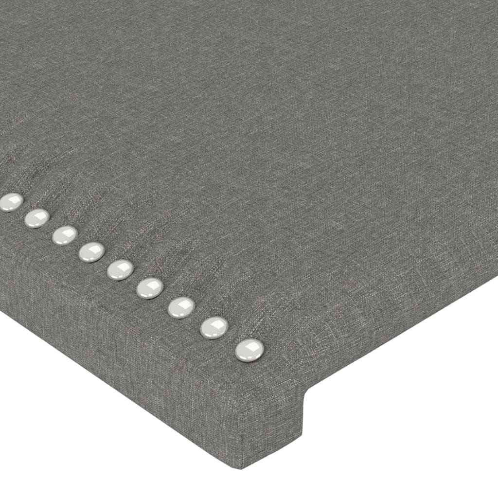 vidaXL Cabeceira de cama c/ abas tecido 83x23x78/88 cm cinzento-claro