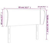 vidaXL Cabeceira de cama c/ abas tecido 83x23x78/88 cm cinzento-claro