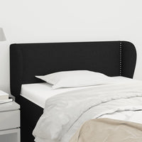 vidaXL Cabeceira de cama c/ abas tecido 83x23x78/88 cm cinzento-claro