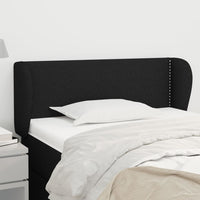 vidaXL Cabeceira de cama c/ abas tecido 83x23x78/88 cm cinzento-claro