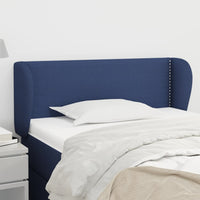 vidaXL Cabeceira de cama c/ abas tecido 83x23x78/88 cm cinzento-claro