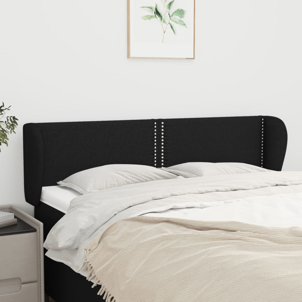 vidaXL Cabeceira de cama c/ abas tecido 83x23x78/88 cm cinzento-claro