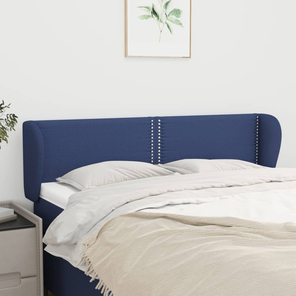 vidaXL Cabeceira de cama c/ abas tecido 83x23x78/88 cm cinzento-claro