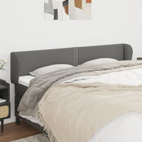 vidaXL Cabeceira de cama c/ abas tecido 83x23x78/88 cm cinzento-claro