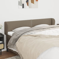 vidaXL Cabeceira de cama c/ abas tecido 83x23x78/88 cm cinzento-claro