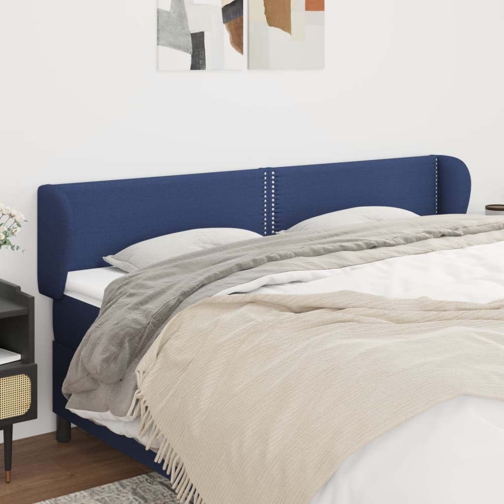 vidaXL Cabeceira de cama c/ abas tecido 83x23x78/88 cm cinzento-claro