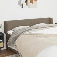 vidaXL Cabeceira de cama c/ abas tecido 83x23x78/88 cm cinzento-claro