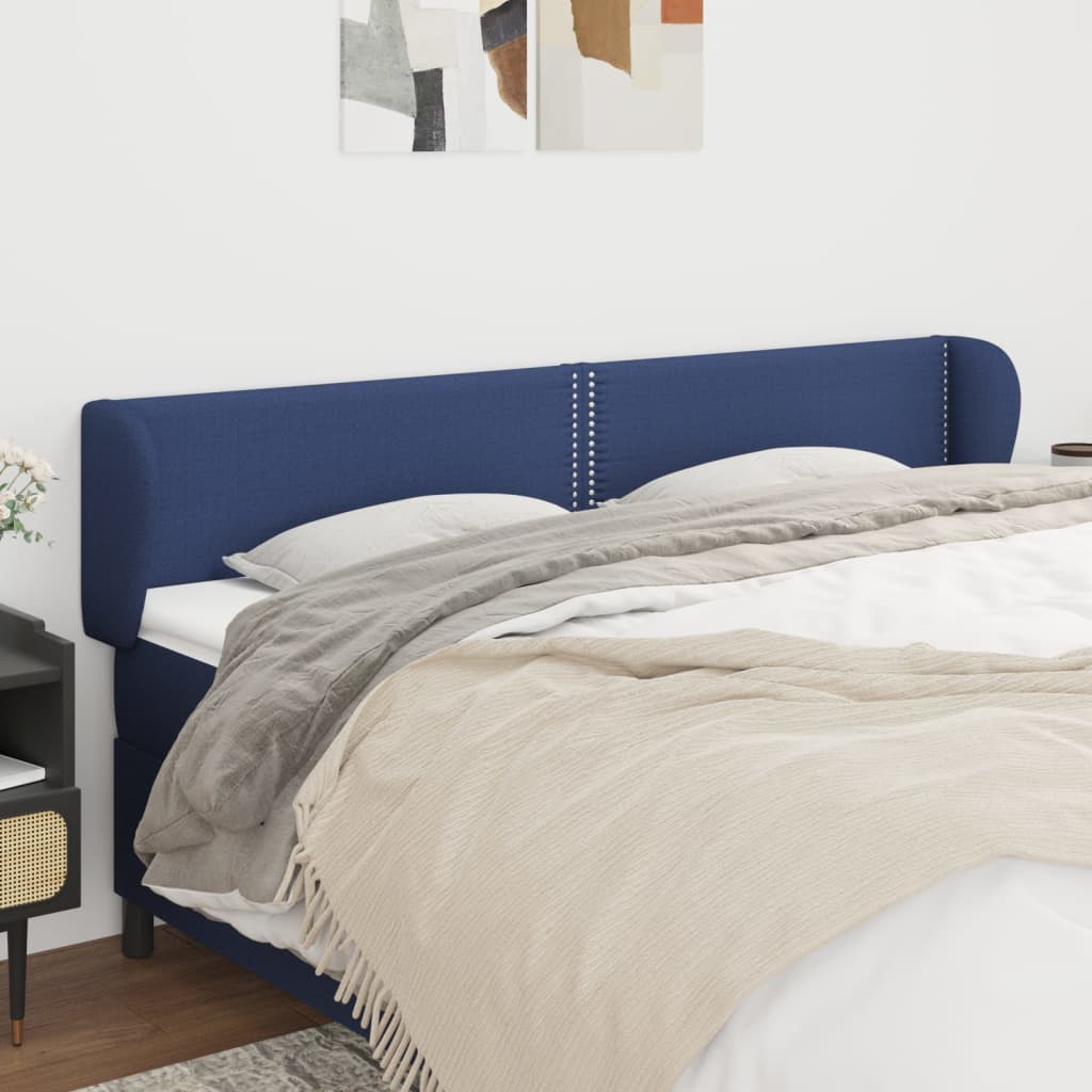 vidaXL Cabeceira de cama c/ abas tecido 83x23x78/88 cm cinzento-claro