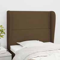 vidaXL Cabeceira de cama c/ abas tecido 83x23x78/88 cm cinzento-claro