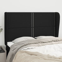 vidaXL Cabeceira de cama c/ abas tecido 83x23x78/88 cm cinzento-claro
