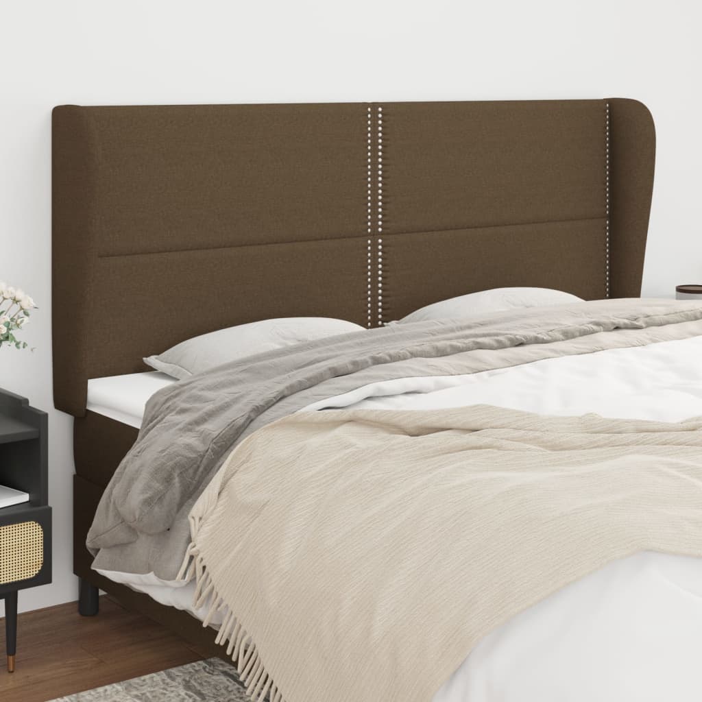 vidaXL Cabeceira de cama c/ abas tecido 83x23x78/88 cm cinzento-claro