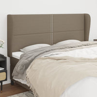 vidaXL Cabeceira de cama c/ abas tecido 83x23x78/88 cm cinzento-claro