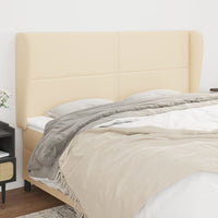 vidaXL Cabeceira de cama c/ abas tecido 83x23x78/88 cm cinzento-claro