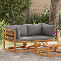 vidaXL Sofás de canto seccionais c/ almofadões 2 pcs cinzento-escuro