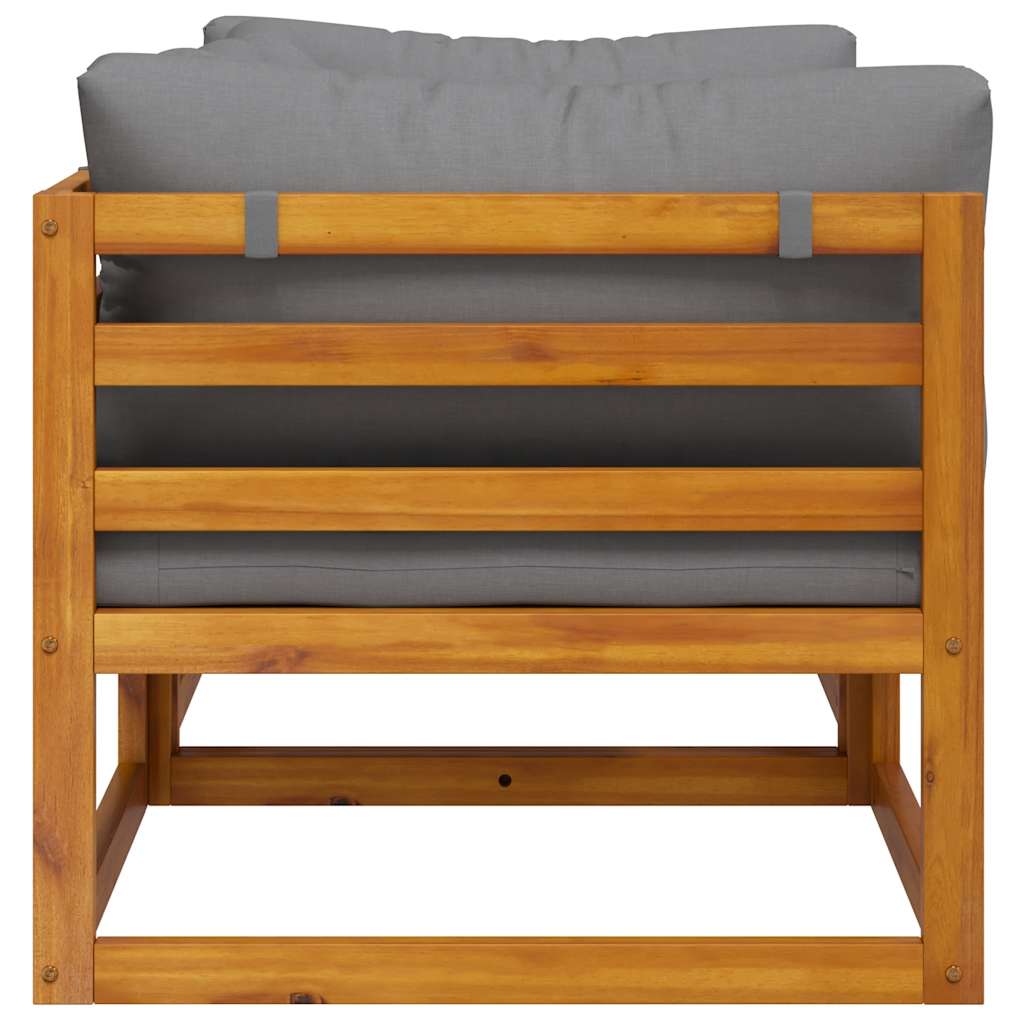 vidaXL Sofás de canto seccionais c/ almofadões 2 pcs cinzento-escuro