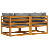 vidaXL Sofás de canto seccionais c/ almofadões 2 pcs cinzento-escuro