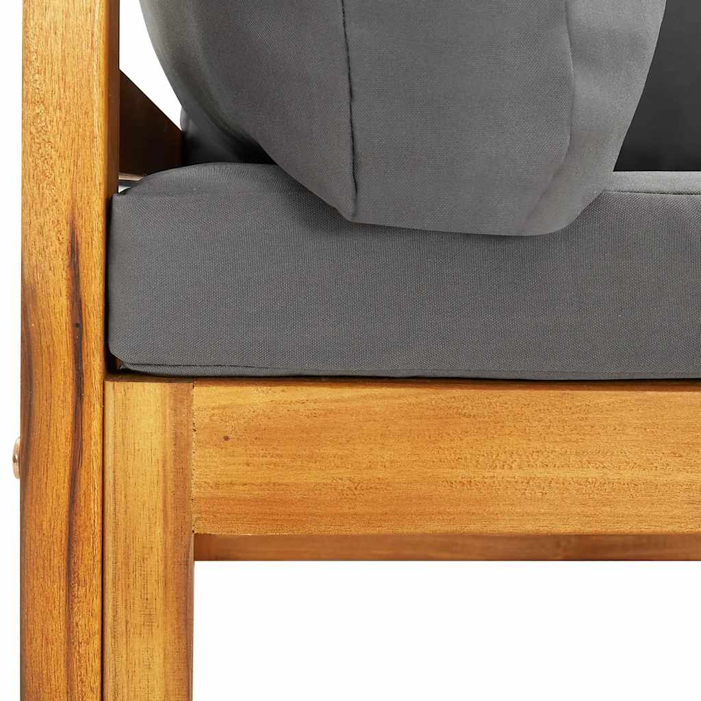 vidaXL Sofás de canto seccionais c/ almofadões 2 pcs cinzento-escuro