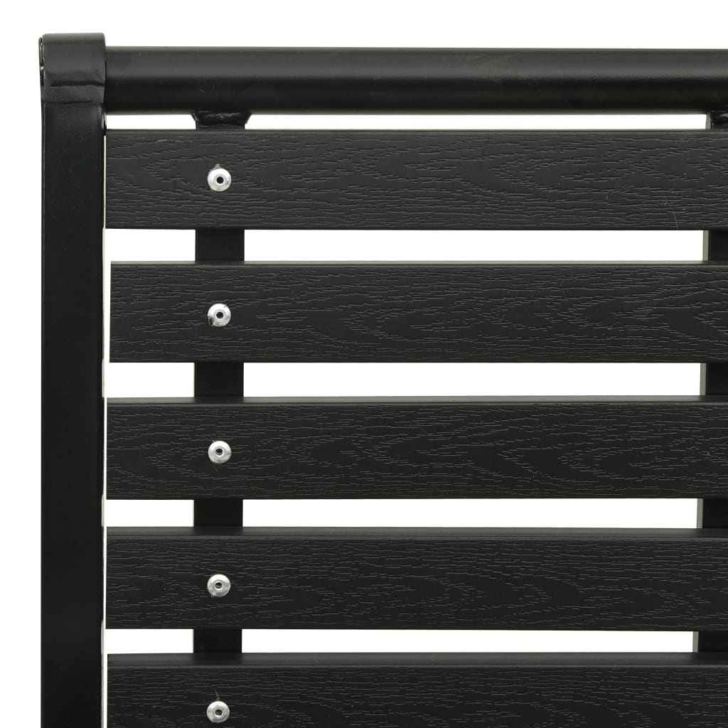 vidaXL Cadeiras de jardim 2 pcs aço e WPC preto