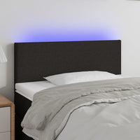 vidaXL Cabeceira de cama c/ luzes LED tecido 80x5x78/88 cm cinza-claro