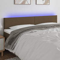 vidaXL Cabeceira de cama c/ luzes LED tecido 80x5x78/88 cm cinza-claro