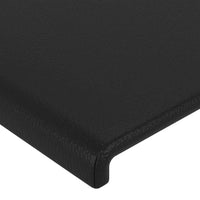 vidaXL Cabeceira de cama c/ LED couro artificial 80x5x78/88 cm preto