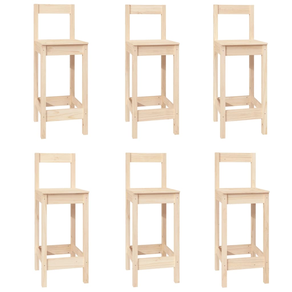 vidaXL 7 pcs conjunto de bar pinho maciço
