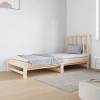 vidaXL Estrutura sofá-cama de puxar 2x(90x190) cm pinho maciço