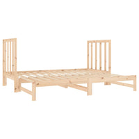 vidaXL Estrutura sofá-cama de puxar 2x(90x190) cm pinho maciço