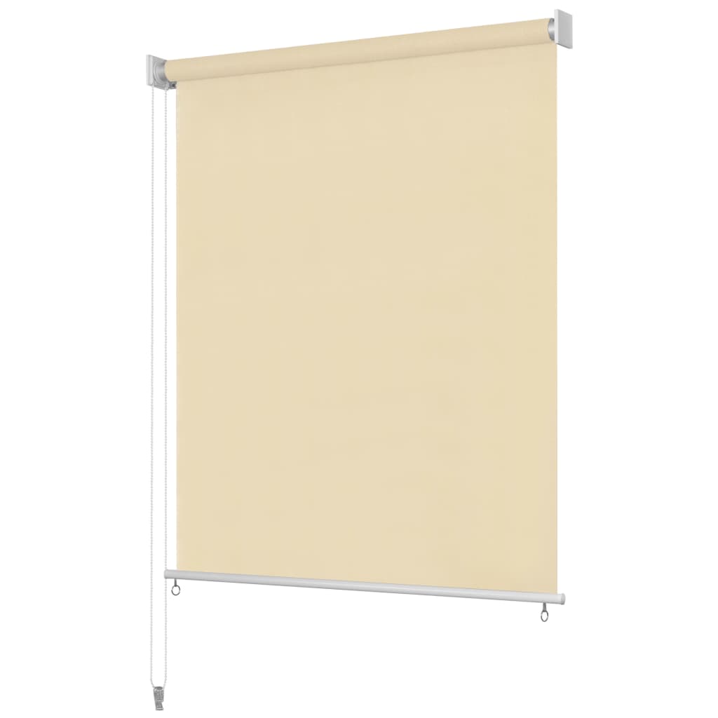 vidaXL Estore de rolo para exterior PEAD 80x230 cm cor creme