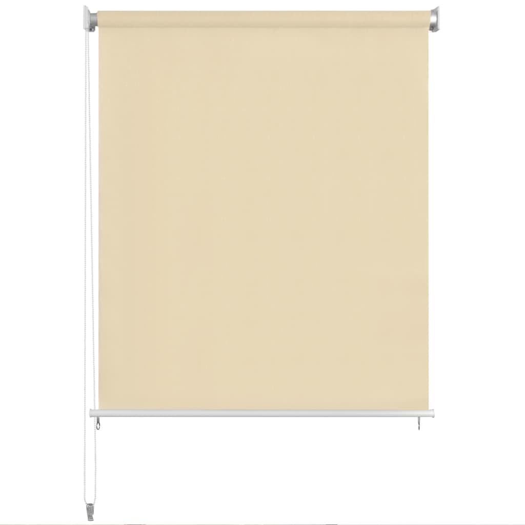 vidaXL Estore de rolo para exterior PEAD 80x230 cm cor creme