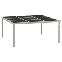 vidaXL Mesa de jantar para jardim 170x170x74,5 cm vidro e aço