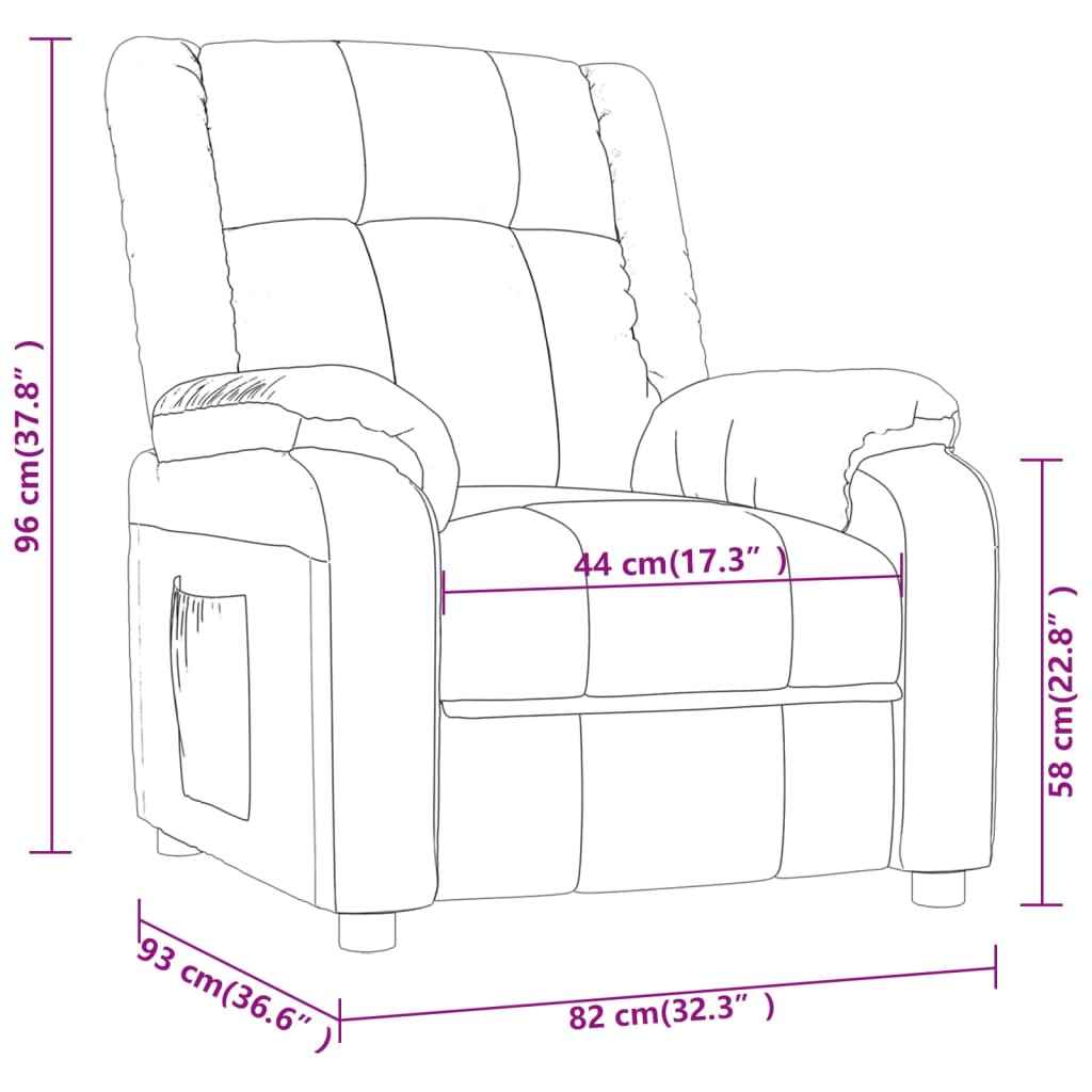 vidaXL Poltrona elevatória tecido cinzento-claro