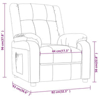 vidaXL Poltrona elevatória tecido cinzento-claro