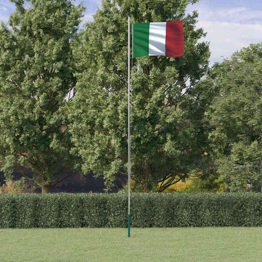 vidaXL Mastro de bandeira seccional 6,08 m alumínio prateado