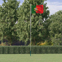 vidaXL Mastro de bandeira seccional 6,08 m alumínio prateado
