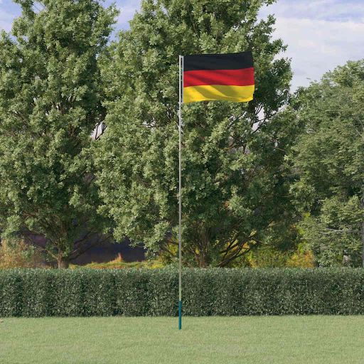 vidaXL Mastro de bandeira seccional 6,08 m alumínio prateado