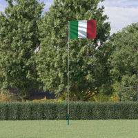 vidaXL Mastro de bandeira seccional 6,08 m alumínio prateado