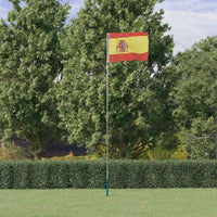 vidaXL Mastro de bandeira seccional 6,08 m alumínio prateado
